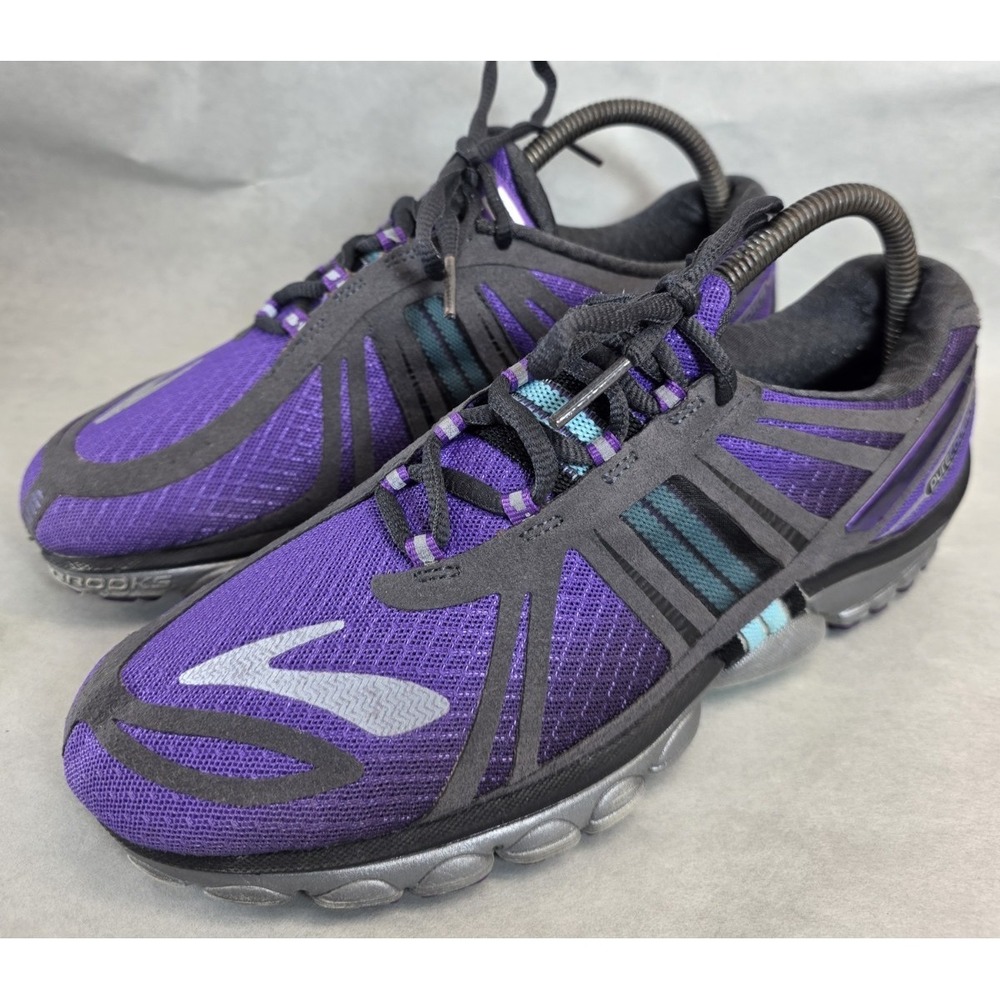 Brooks Pure (Sz 9.5 B) Cadence 2 Women's Purple Gray Athletic Sneakers Shoes